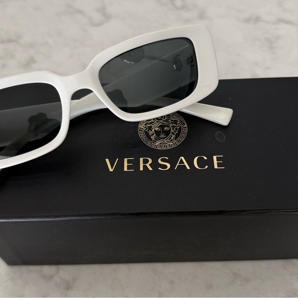 Versace Elegant White Sunglasses - Picture 2 of 13